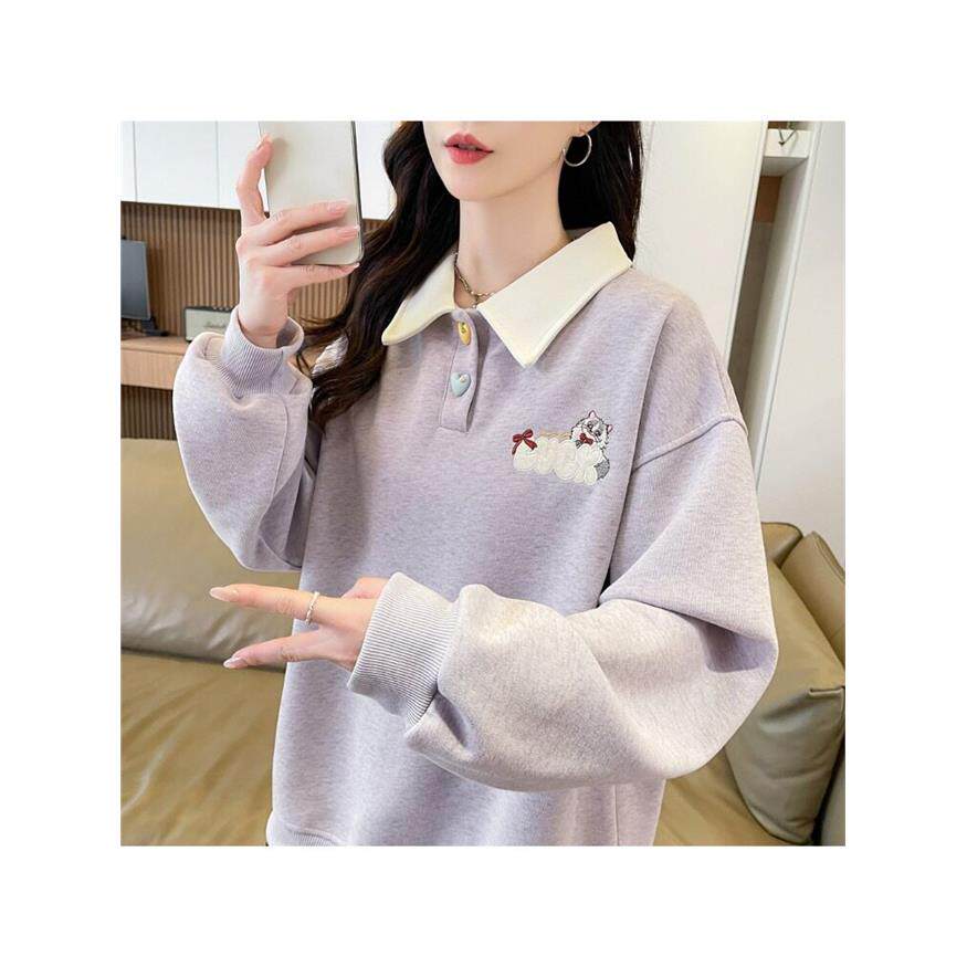 实拍6841卫衣女秋冬新款