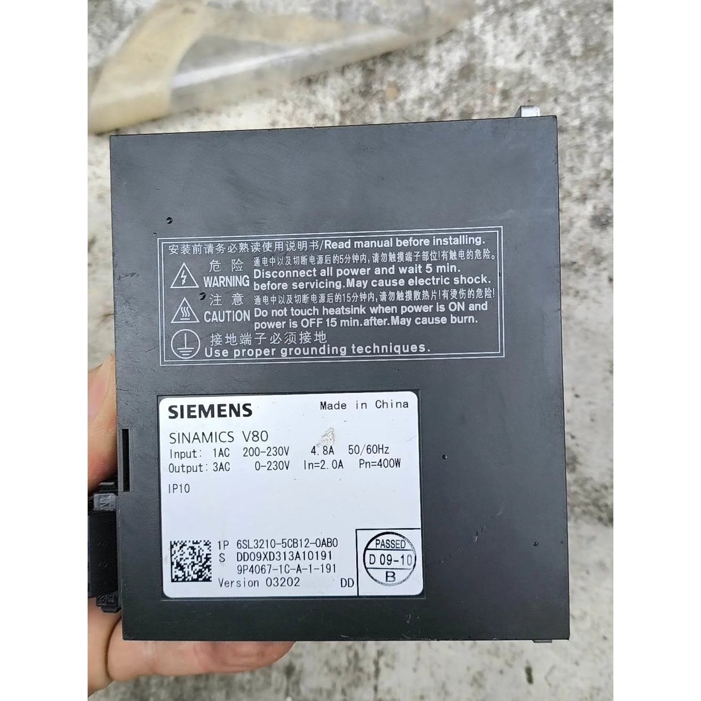 非标价6SL3210-5CB12-0AB0拆机西门子V80/400议价