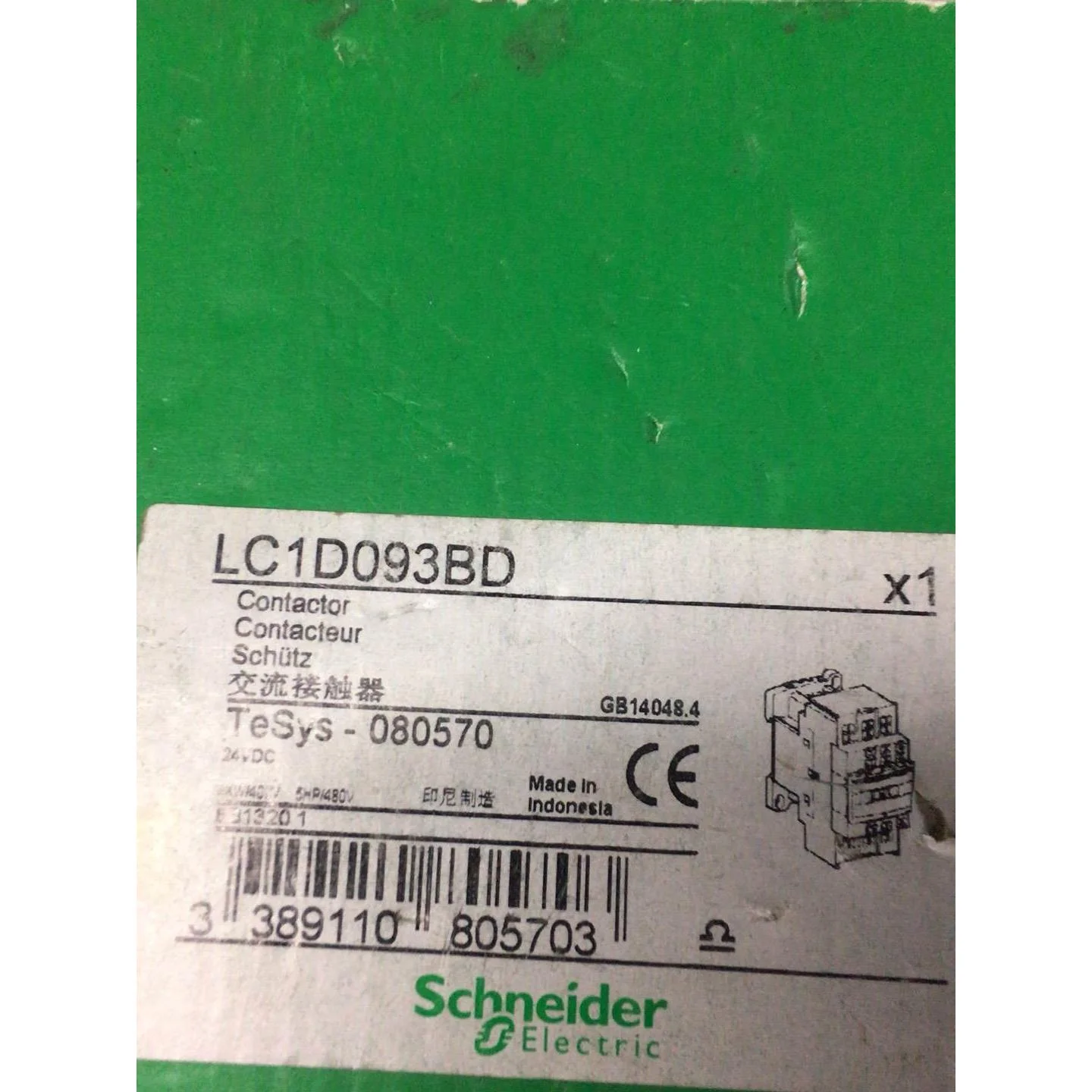 非标价施耐德直流接触器LC1D093BD24v议价