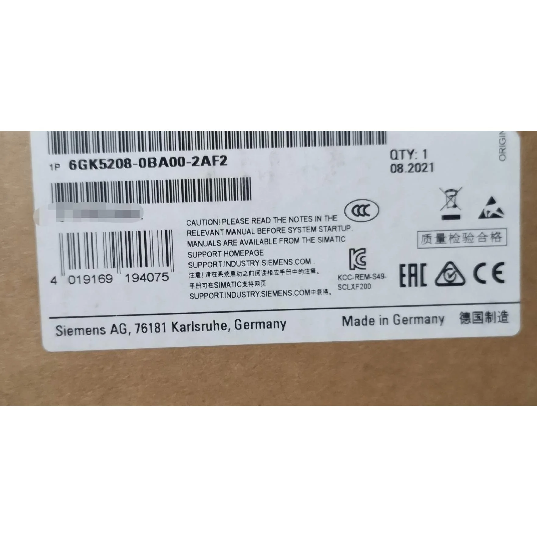 非标价6GK5208-0BA00-2AF2 XF208 西门子议价