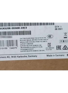 非标价6GK5208-0BA00-2AF2 XF208 西门子议价
