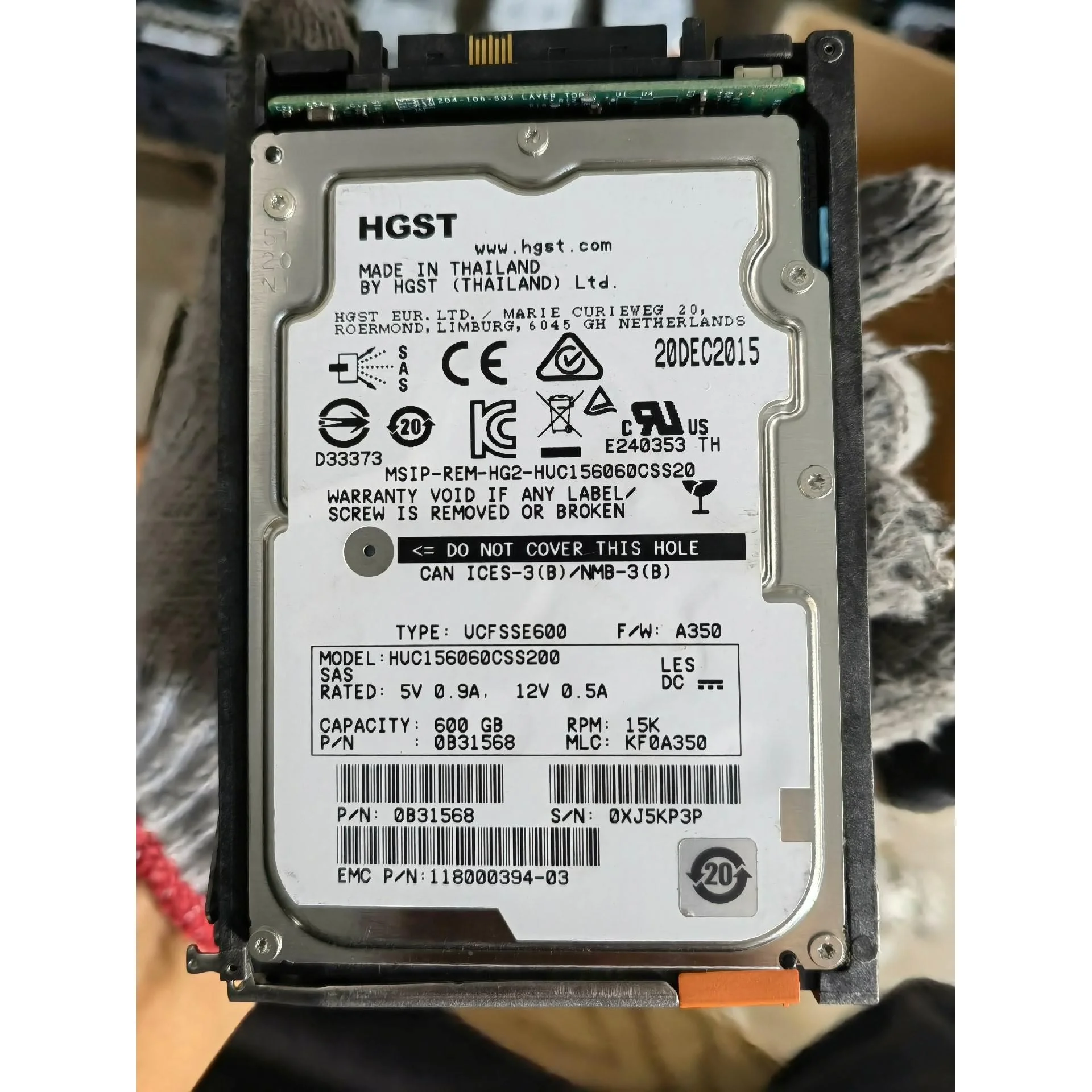 非标价EMC V4-2S15-600 VNX 600G SAS 1议价