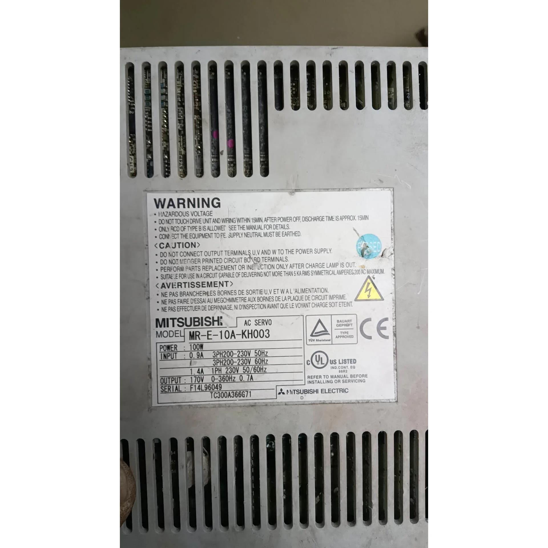 非标价原装正品三菱伺服控制器MR-E-10A-KH003拆机议价