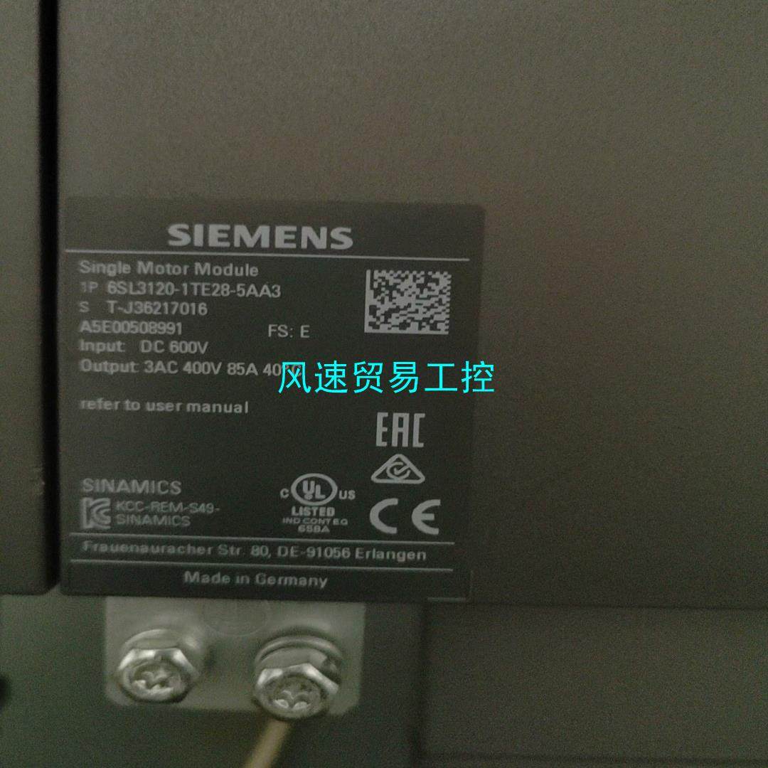 非标价西门子驱动器6SL3120-1TE28-5AA3议价