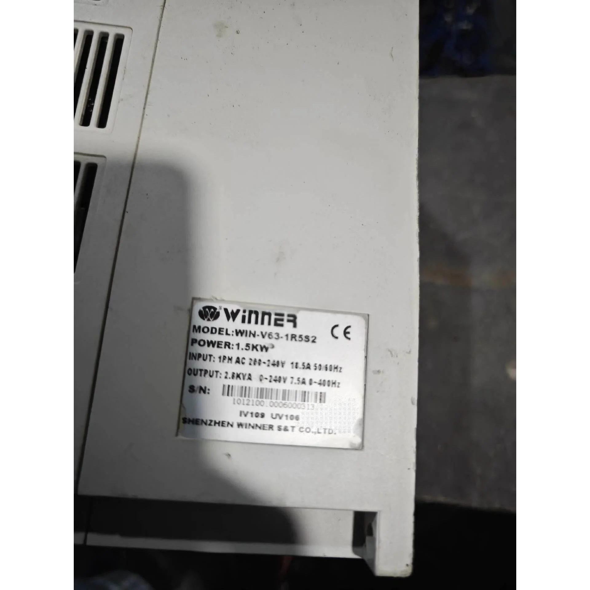 非标价微能变频器MODEL:WIN-V63-1R532功率1.5k议价