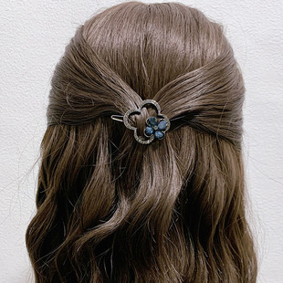高级感迷你小号发夹水钻复古夹子简约气质刘海夹顶夹后脑勺扣夹女