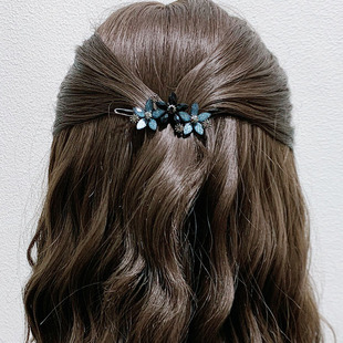 日韩精致花朵发夹小号头饰女气质简约后脑勺扣夹刘海夹顶夹女头饰