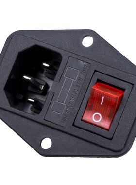 AC power socket Fuse Power socket triplet switch with safety