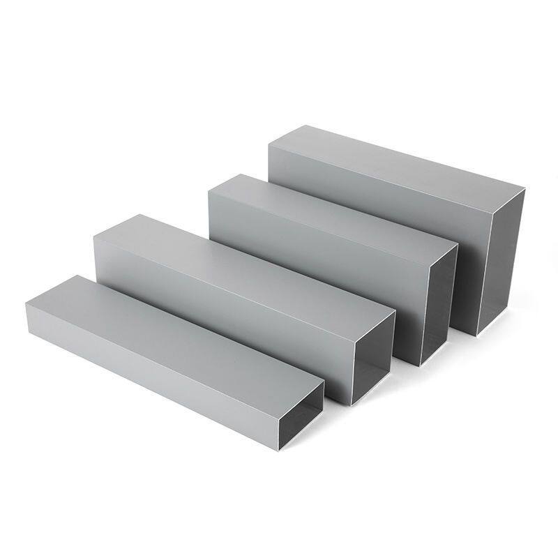 浅灰色铝方管铝材室内外隔断幕墙屏风阳光房铝扁管铝合金方管型材