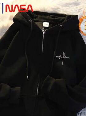 wassup卫衣外套男新慵懒风2025新款连帽宽松百搭设计感开衫上衣