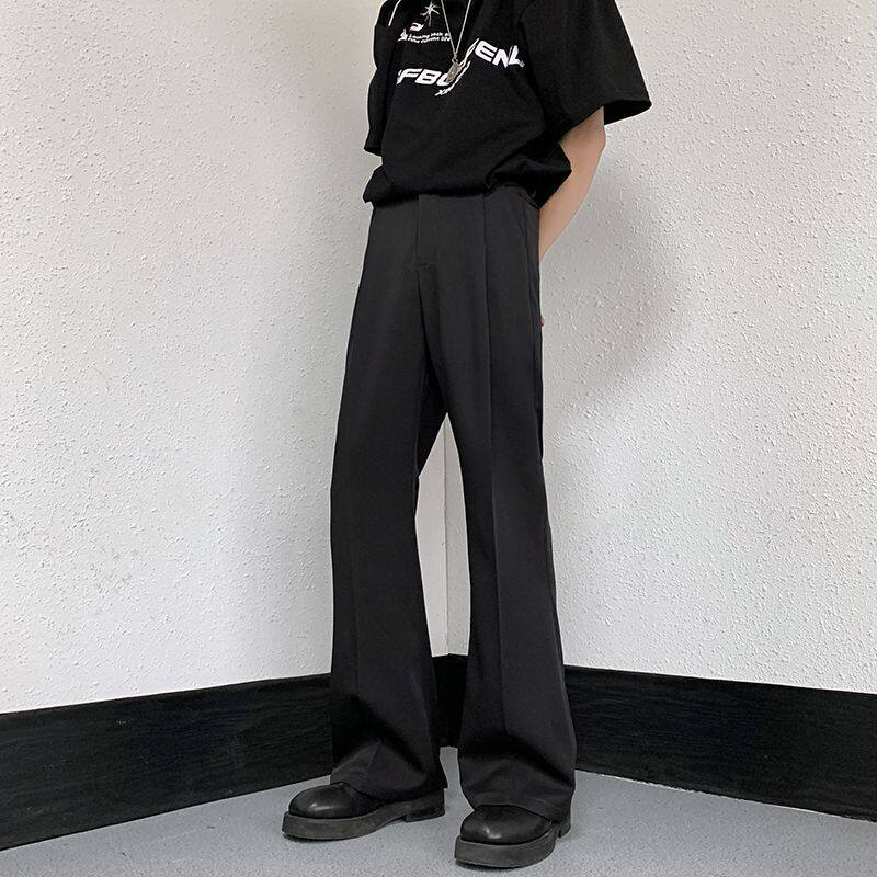 夏季男生超好看喇叭弯刀西裤