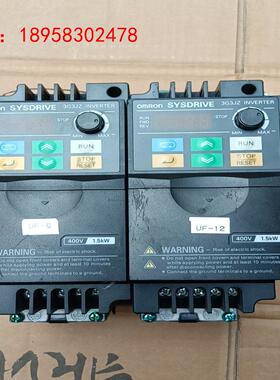 欧姆龙3G3JZ380V1.5kW变频器，外观完整功能正常包