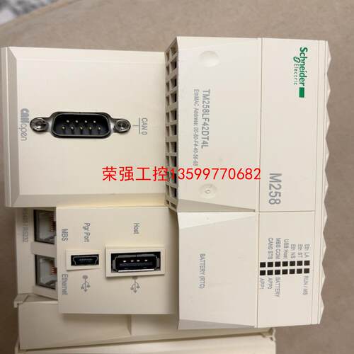 【荣强工控】施耐德TM258LF42DT4L。功能正常，成色如图，有6个
