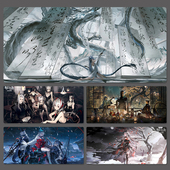 明日方舟令鼠标垫超大号二次元 游戏周边电竞办公电脑键盘垫滑鼠垫