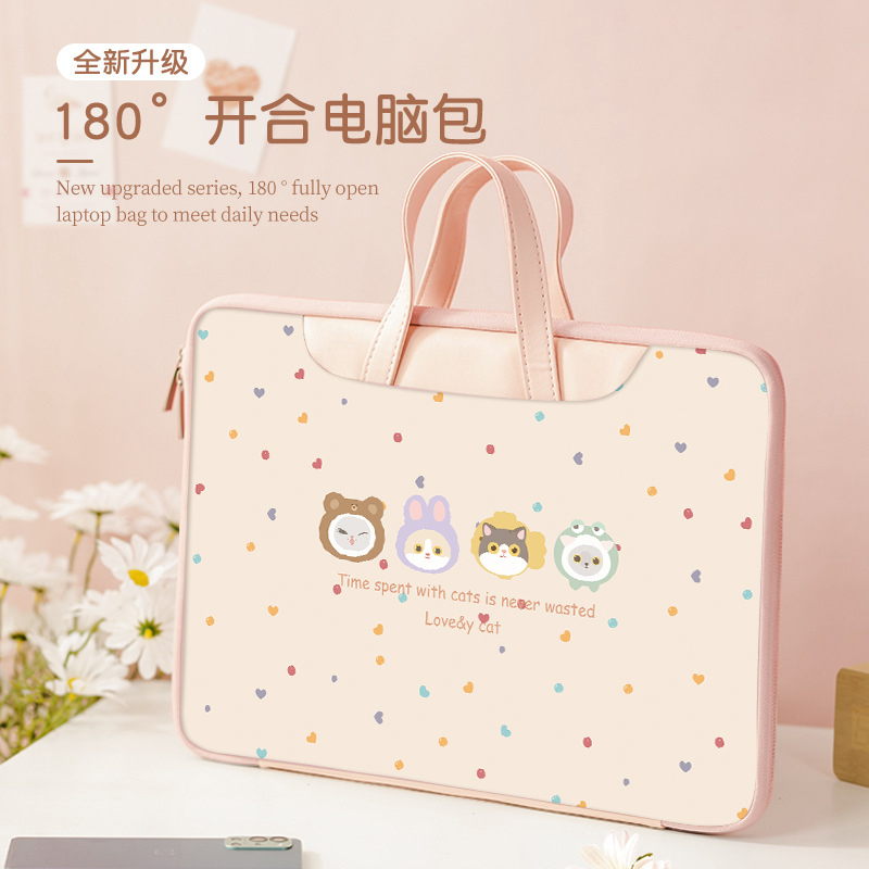 可爱卡通电脑包ins抗震防摔防水