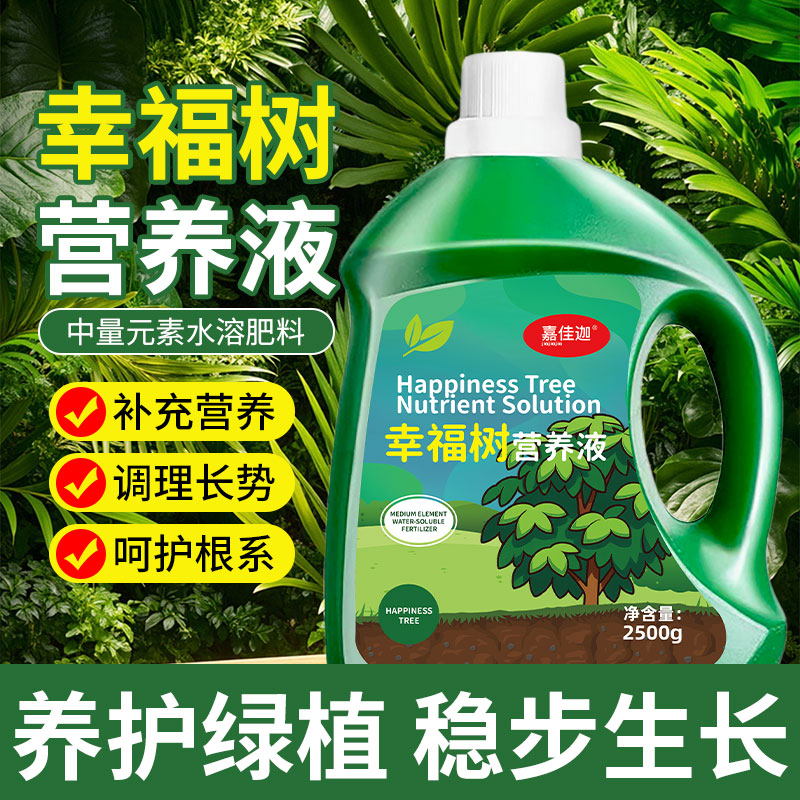 幸福树专用营养液肥料急救治黄叶落叶黑斑防掉叶干枯花肥盆栽通用