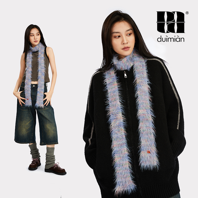 明星同款腊肠细围巾长围脖