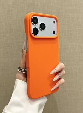 半包肤感高级适用iphone17promax大孔手机壳13马卡龙14苹果12散热防摔11小红书爆款同款16情侣保护套15pm纯色