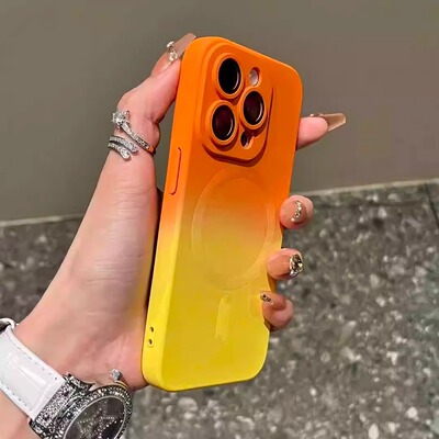 渐变液态磁吸双色磨砂苹