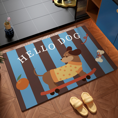 卡通浴室地垫卫生间吸水防滑垫厕所门口耐脏易清洗硅藻泥吸水脚垫