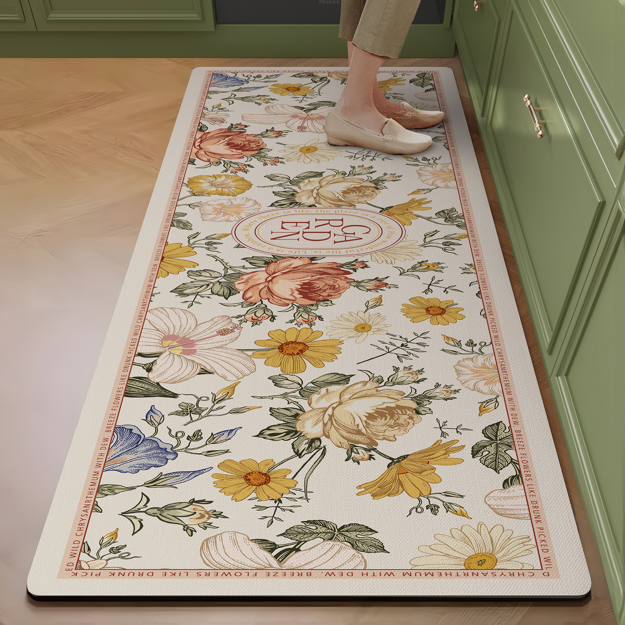 美式硅藻厨房地垫防滑可擦免洗