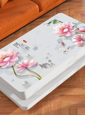 3D桌布立体网红新中式防水防油防烫免洗软玻璃茶几桌布桌面保护垫