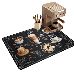 咖啡机吸水垫硅藻泥厨房台面沥水垫餐具碗盘垫速干隔热杯垫控水垫