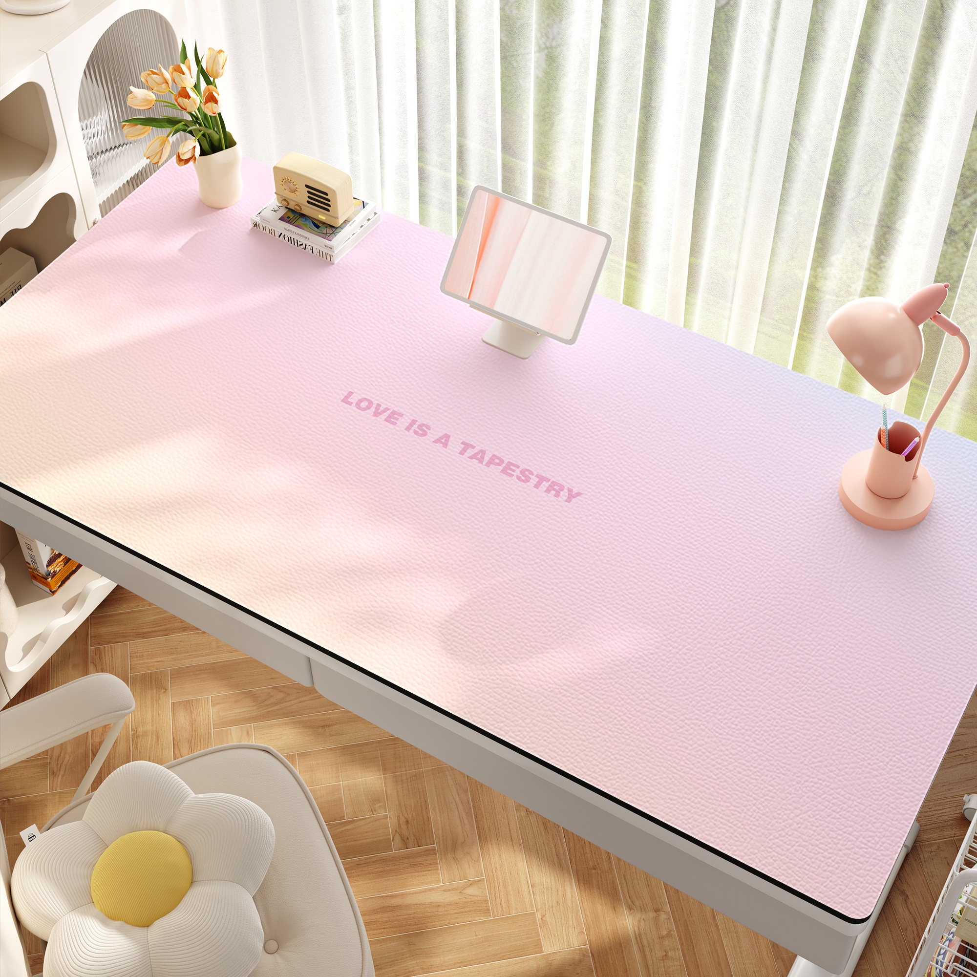 多巴胺书桌垫防水渐变办公写字台专用桌面保护垫家用卧室电脑桌布