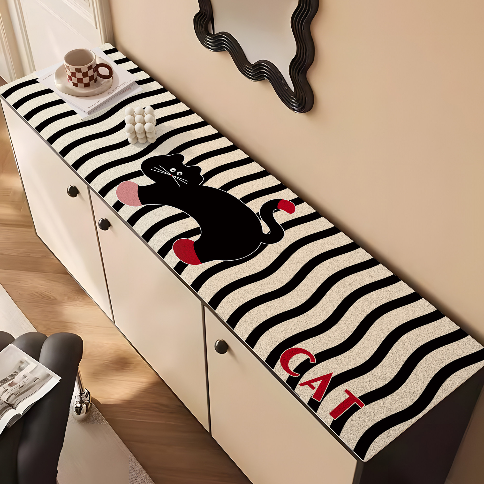 卡通鞋柜垫子防水免洗桌布餐边柜桌面垫电视柜桌垫玄关台面保护垫,居家布艺,桌布,淘宝优惠券,粉丝福利购,淘宝优惠卷