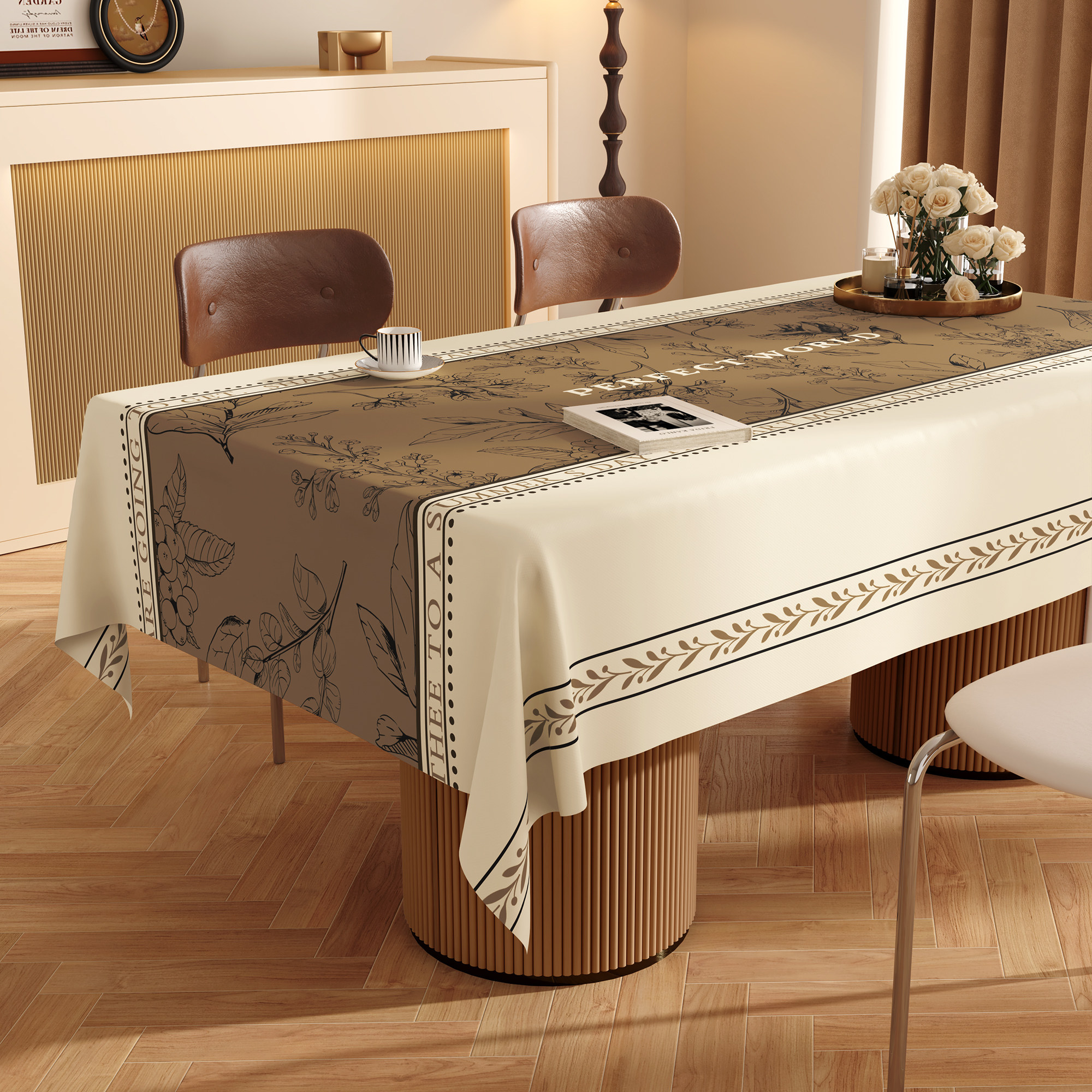 法式复古桌布防水防油防烫免洗餐桌茶几长方形台布桌垫轻奢高级感,居家布艺,桌布,淘宝优惠券,粉丝福利购,淘宝优惠卷