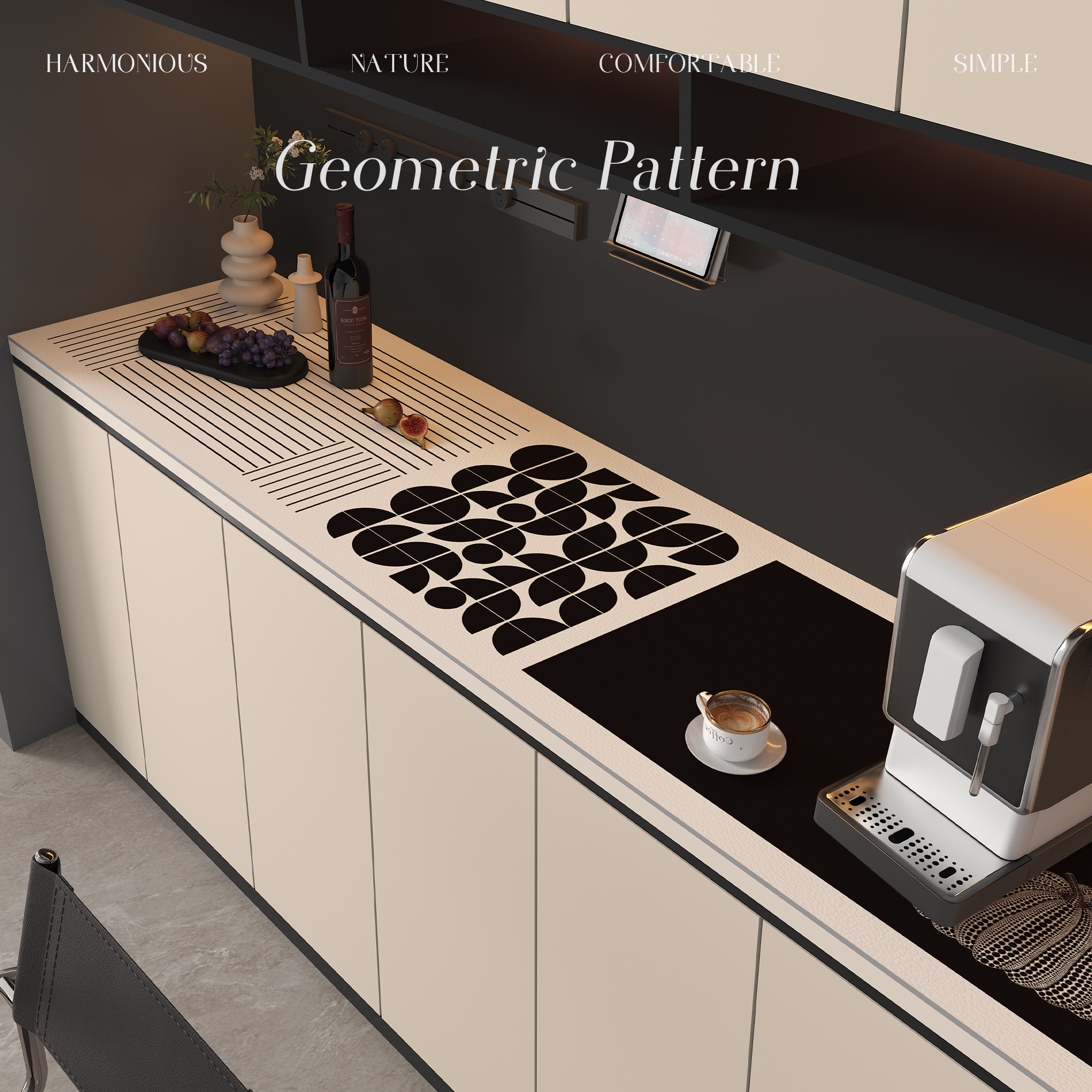 餐边柜防水轻奢高级感桌面垫玄关鞋柜酒柜垫防脏电视柜台面保护垫