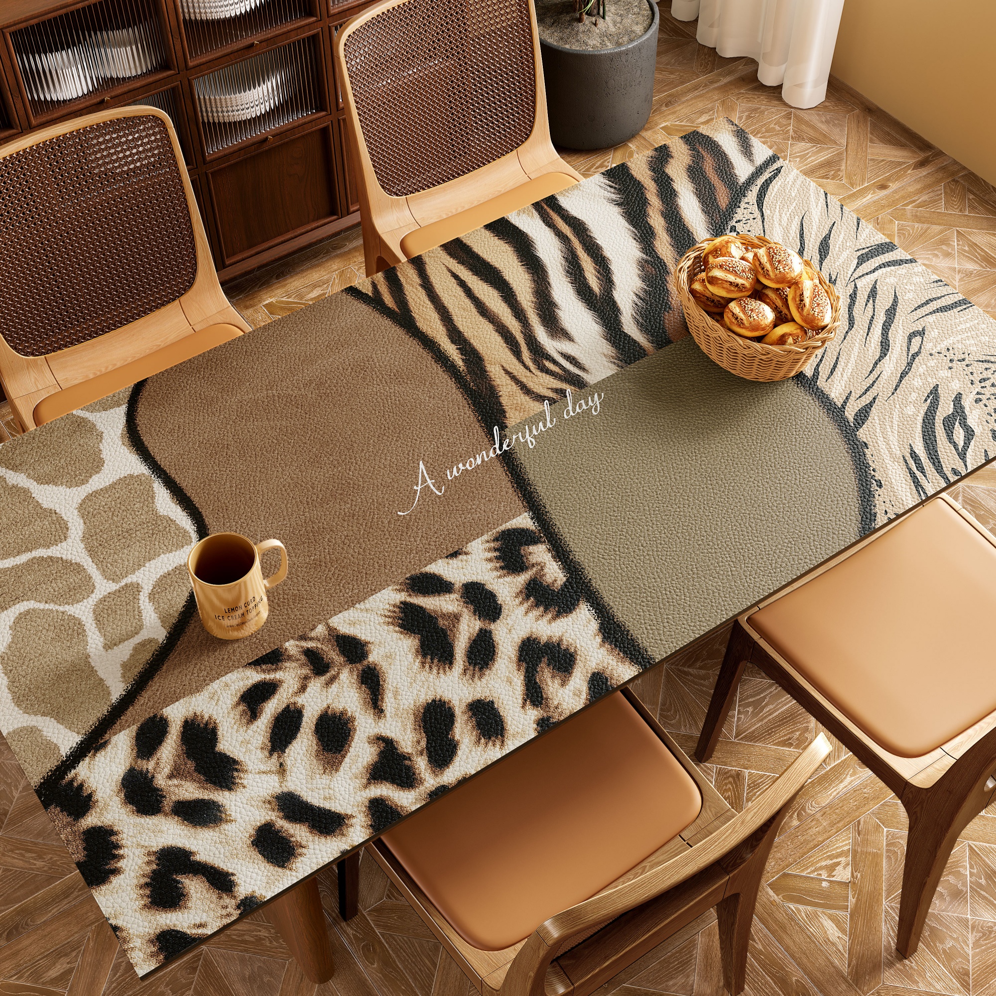 皮革桌布防油防水免洗桌垫隔热防烫高级感餐桌垫茶几桌面保护垫子