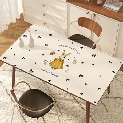 卡通餐桌垫轻奢高级感防水防油免洗桌布2025新款茶几垫桌面保护垫