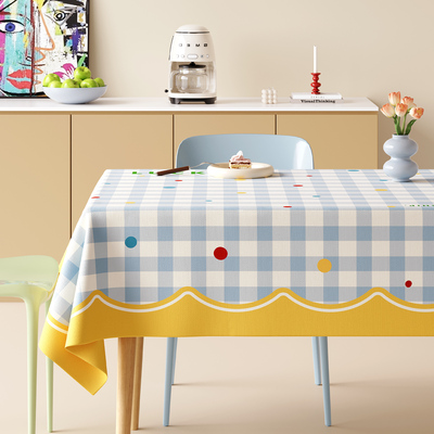 奶油风桌布防水防油免洗pvc2025新款餐桌垫长方形高级感ins风台布
