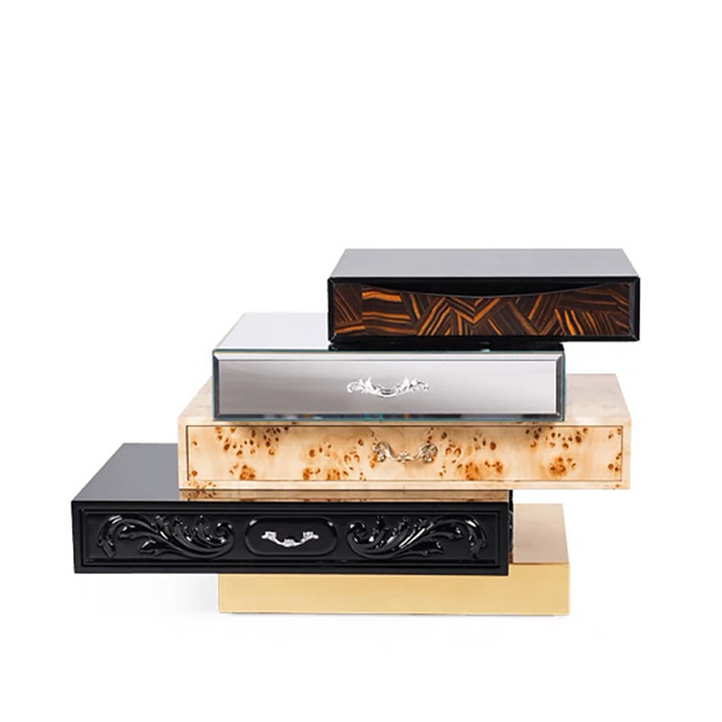 葡萄牙轻奢高端抽屉床头柜现代简约设计师卧室创意艺术组合收纳柜