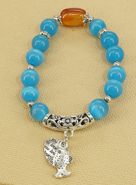 猫眼手链女森系甜美手串韩版简约学生闺蜜手环摆摊义乌饰品混批