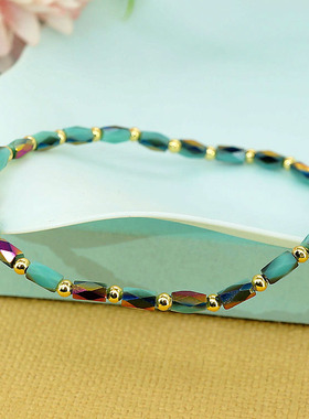 春夏设计感民族风精致细水晶小串珠手链义乌小商品饰品货源混批