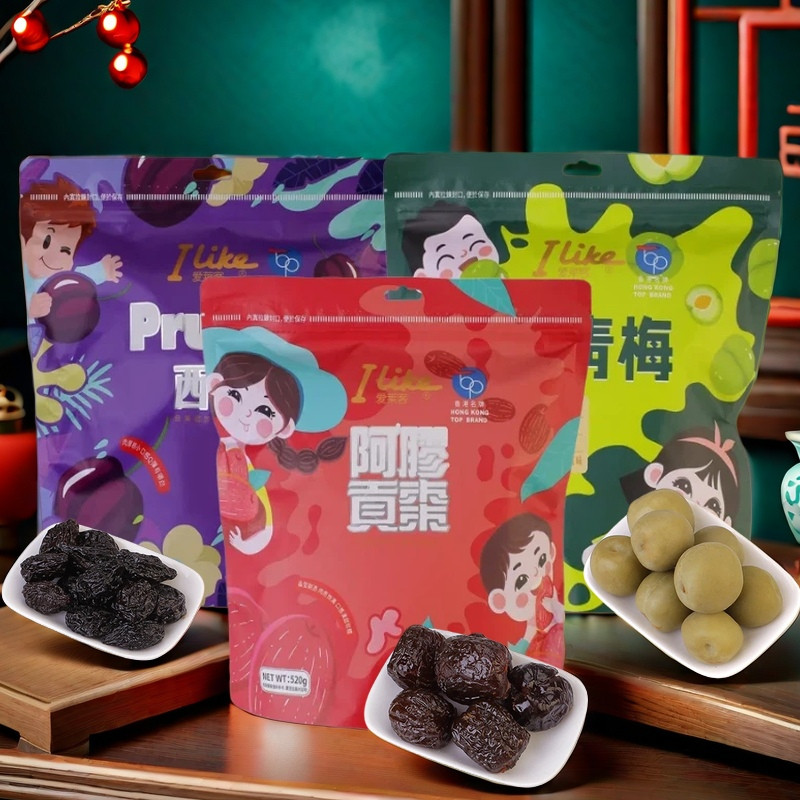 香港版爱莱客阿娇贡枣鲜果红枣青梅西梅蜜饯果脯果干独立包装零食