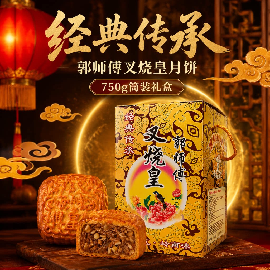 惠州特产郭师傅叉烧五仁中秋月饼