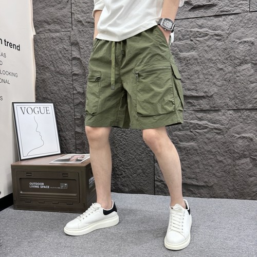 霸星潮宽松直筒五分裤多口袋短裤