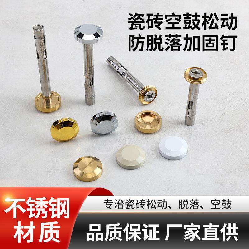 瓷砖空鼓松动加固钉专用304不锈钢螺丝固件墙砖防脱落固定钉防掉