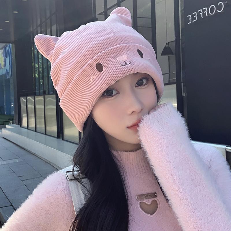 2022秋冬季新款堆堆帽女 ins包头帽网红百搭日系显脸小冷帽月子帽