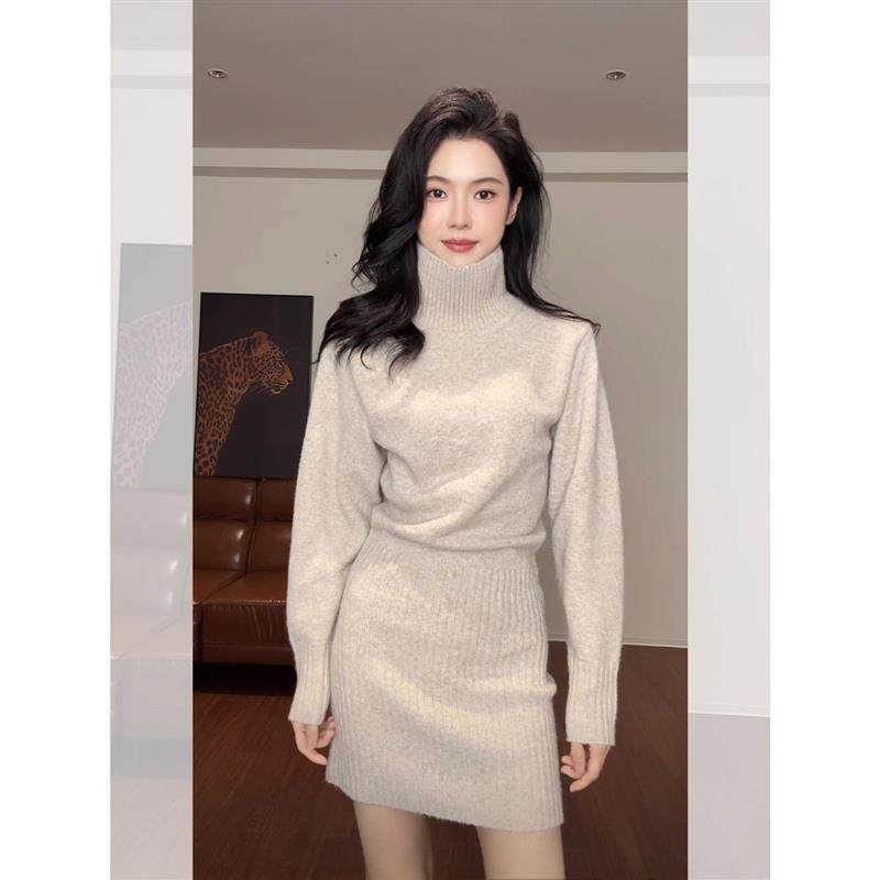 巨好看高领针织毛衣连衣裙子女装秋冬2026新款内搭打底包臀短裙子,女装/女士精品,连衣裙,淘宝优惠券,粉丝福利购,淘宝优惠卷