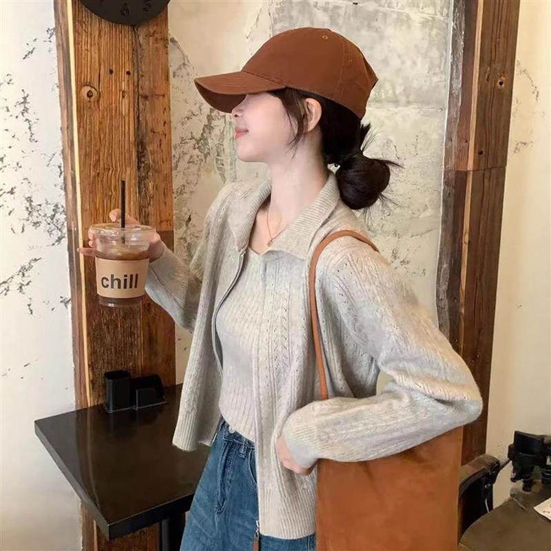 小香风针织套装女2025新款秋冬穿搭一整套毛衣外套吊带背心两件套,女装/女士精品,毛针织衫,淘宝优惠券,粉丝福利购,淘宝优惠卷