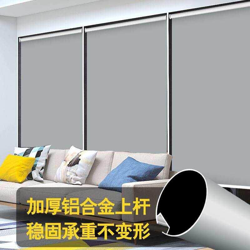 超宽电动卷帘窗帘全遮光定制会议背景幕布广告logo图案办公室防风