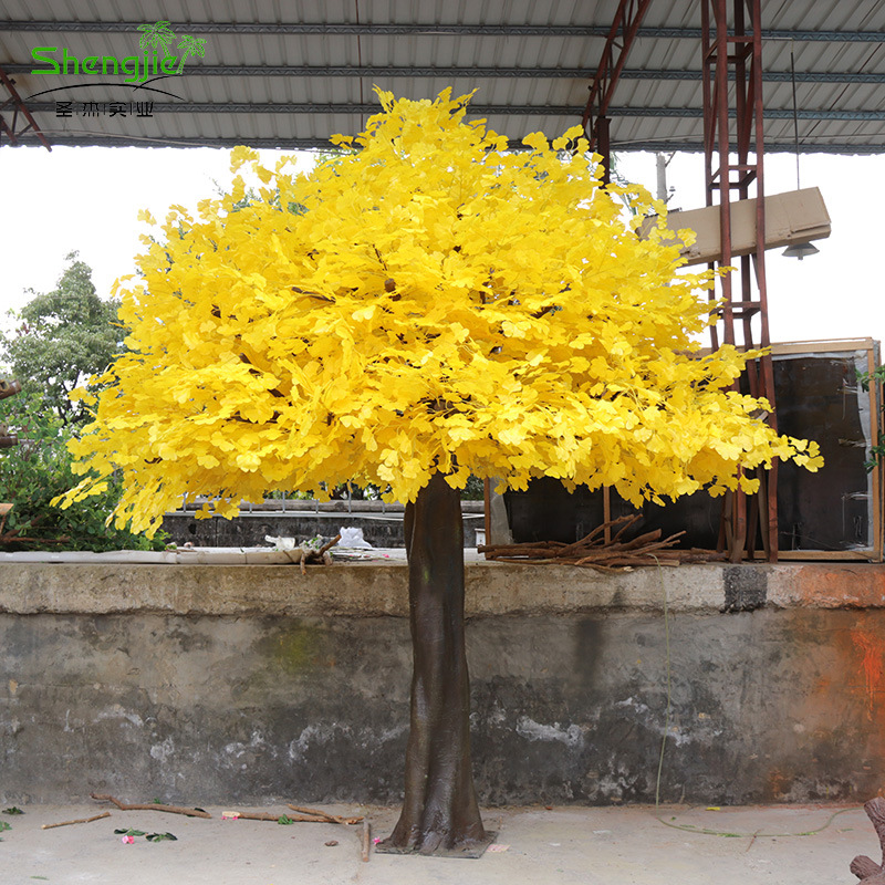 厂家仿真枫树植物酒店主题公园造景玻璃钢假树盆景枫树可来图制作