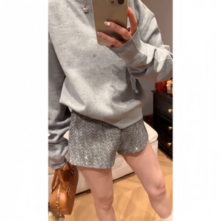 高腰毛呢短裤女秋冬外穿a字阔腿裤2026春秋辣妹显瘦女裤时尚轻奢