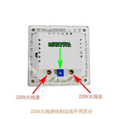 1分二-钟86型触摸延灯具线控时可调排风扇30单暗装感应开关时新款