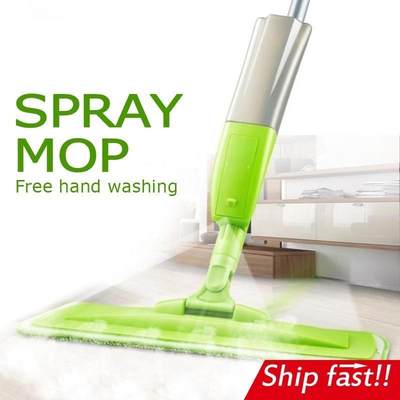 Spray mop washing squeeze flat dry wet floor cleaner喷水拖把