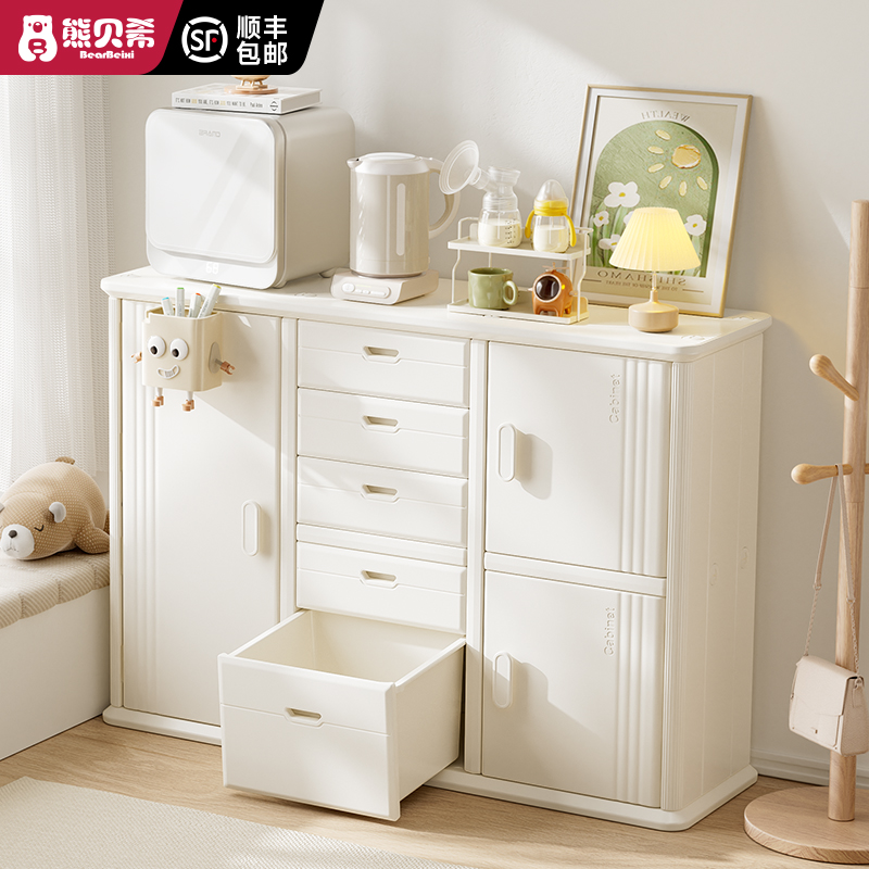 儿童玩具收纳柜宝宝分类置物收纳层架斗柜婴儿收纳柜喂 养台衣柜